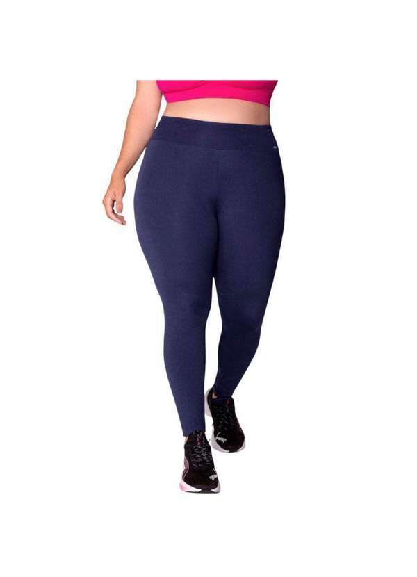 Selene - Calça Legging Selene Básica Fitness Plus Size Feminina Azul