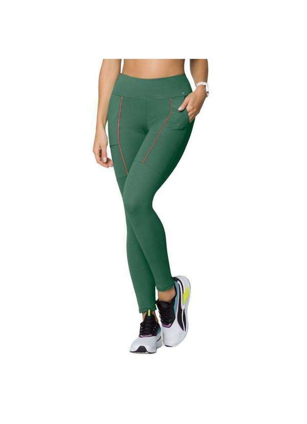 Selene - Calça Legging Selene Recortes Feminina Verde
