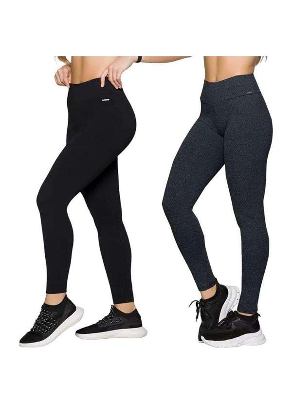 Selene - Kit 2 Calças Leggings Selene sem Costura Feminina Preto