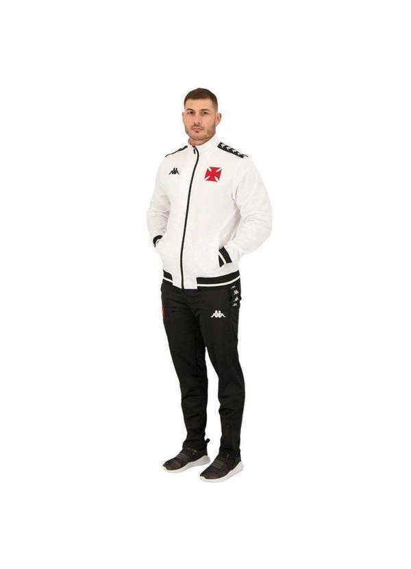 Kappa - Agasalho Kappa Vasco da Gama Trilobal Print Masculino Branco