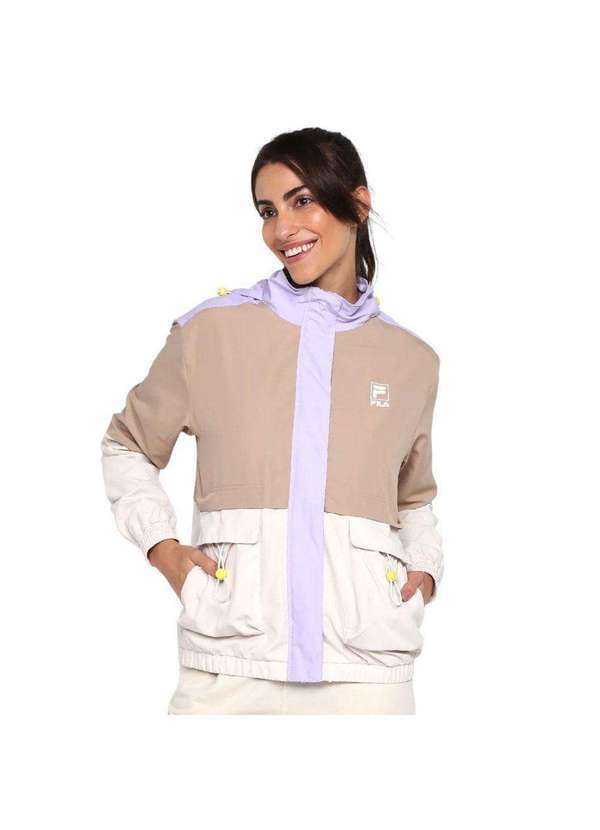 Fila - Jaqueta Corta Vento Fila Block Colors Feminina Bege