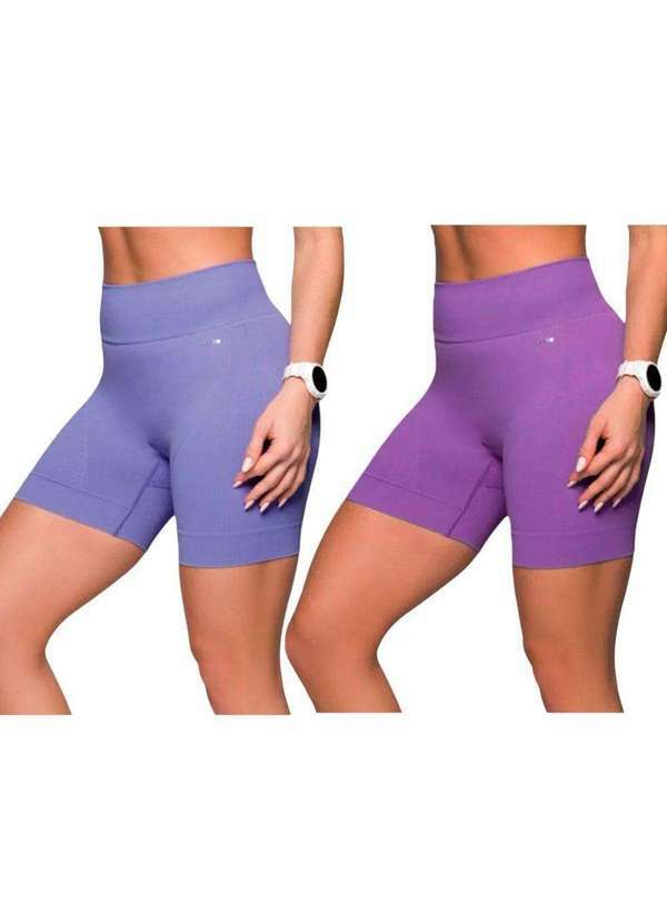 Selene - Kit 2 Shorts Selene sem Costura Feminino Roxo