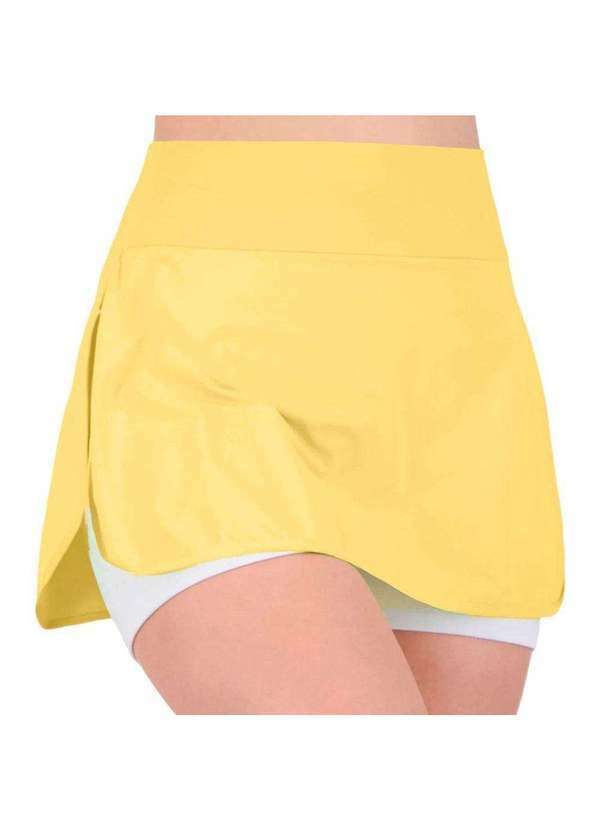 Selene - Short Saia Selene Fitness Feminino Amarelo