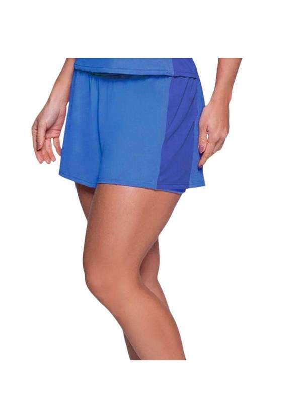 Selene - Short Selene Duplo com Recorte Sport Feminino Azul
