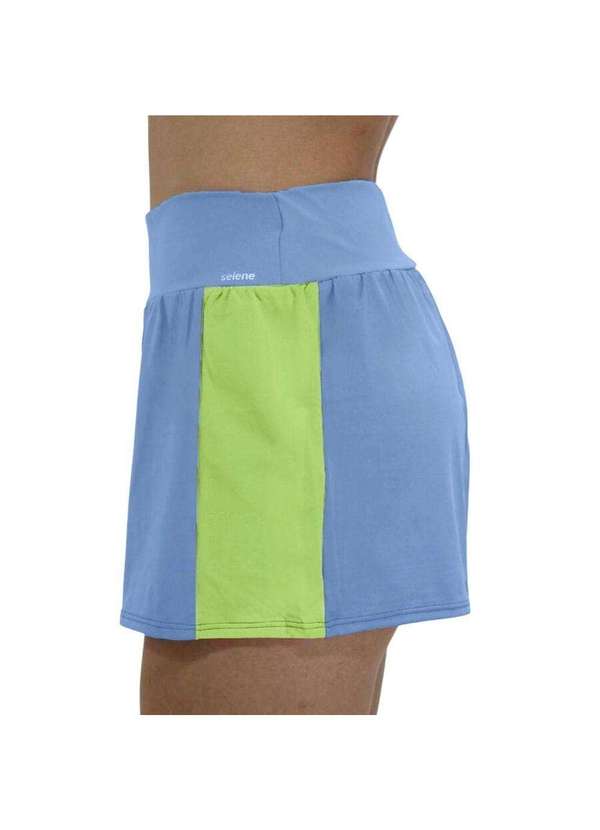 Selene - Short Selene Duplo com Recorte Sport Feminino Azul 2