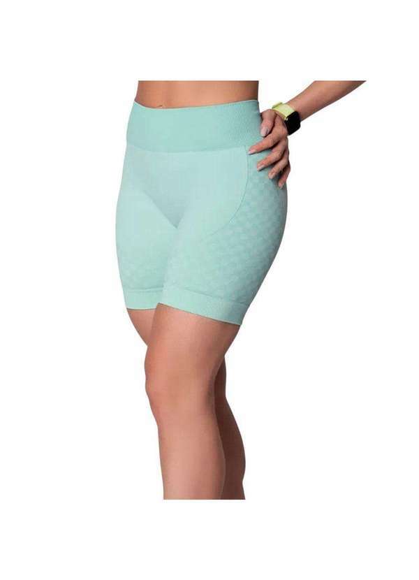 Selene - Short Selene sem Costura Quadriculado Feminino Verde