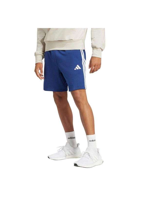 Adidas - Bermuda Adidas French Terry 3 Stripes Masculina Azul