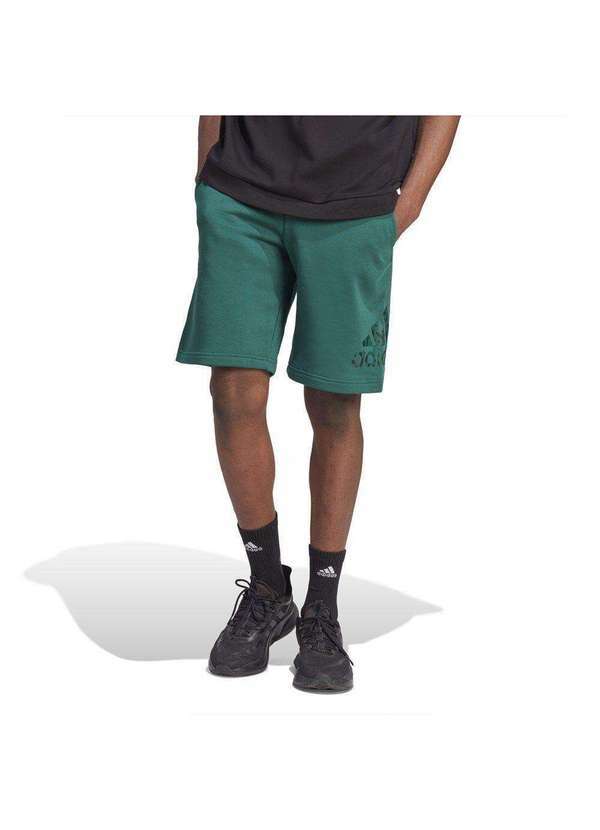 Adidas - Bermuda Adidas Moletinho Essentials Masculina Verde