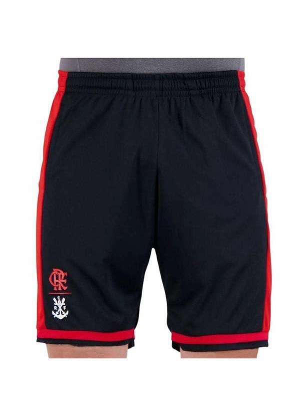 Braziline - Bermuda Braziline Flamengo Feint Masculina Preto