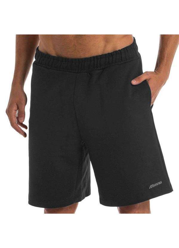 Mizuno - Bermuda Mizuno Moletom Masculina Preto