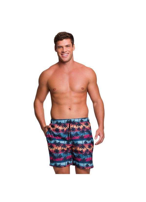 Selene - Bermuda Selene Estampada Masculina Azul