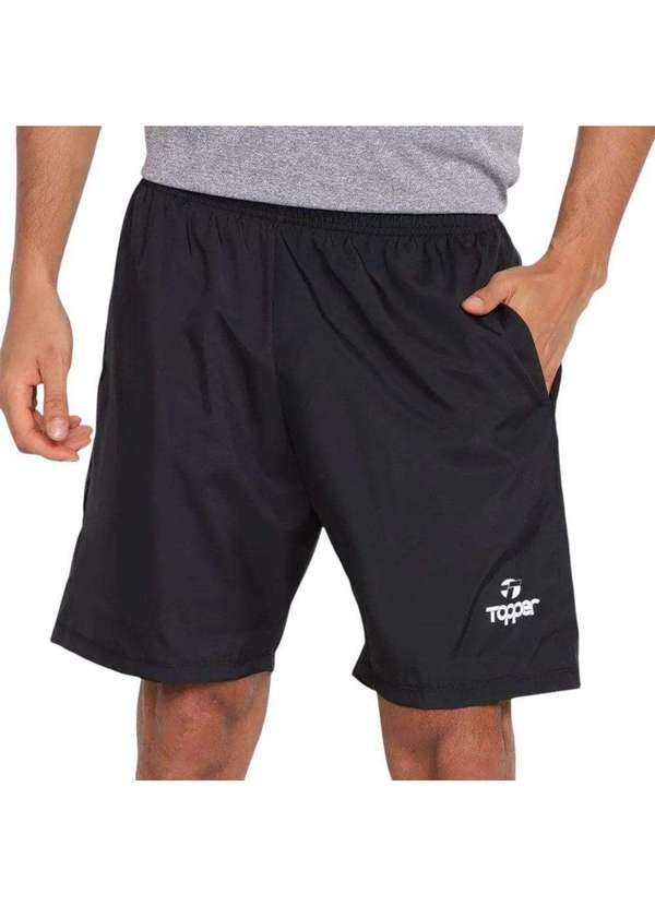 Topper - Bermuda Topper Ziper Masculina Preto