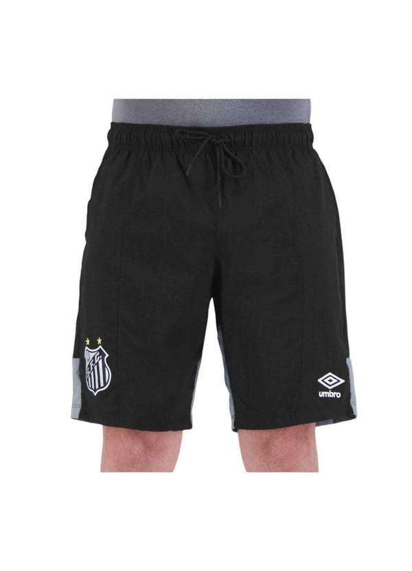Umbro - Bermuda Umbro Santos Viagem 2023 Masculina Preto