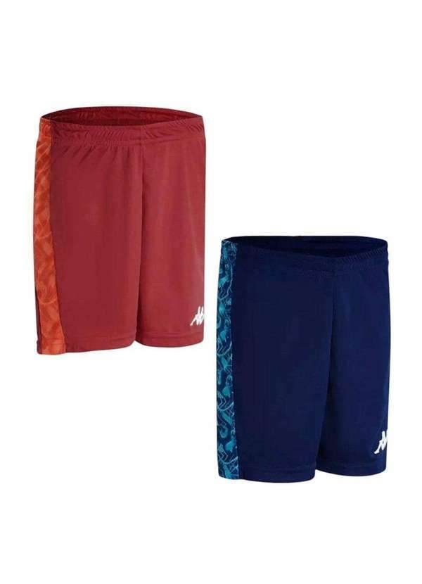 Kappa - Kit 2 Bermudas Kappa Treino Masculina Vermelho