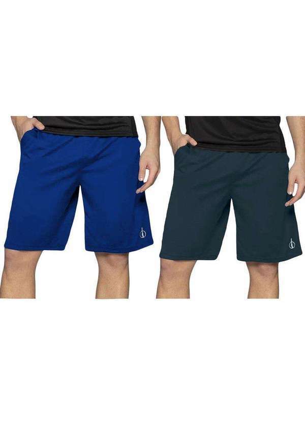 Selene - Kit 2 Bermudas Selene Dry Sport Masculina Azul