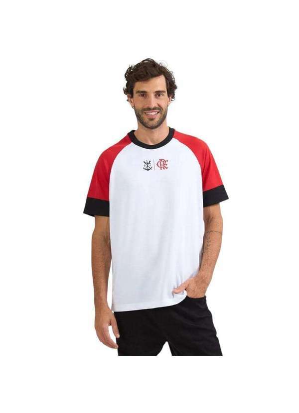 Braziline - Camisa Braziline Flamengo Âncora Masculina Branco