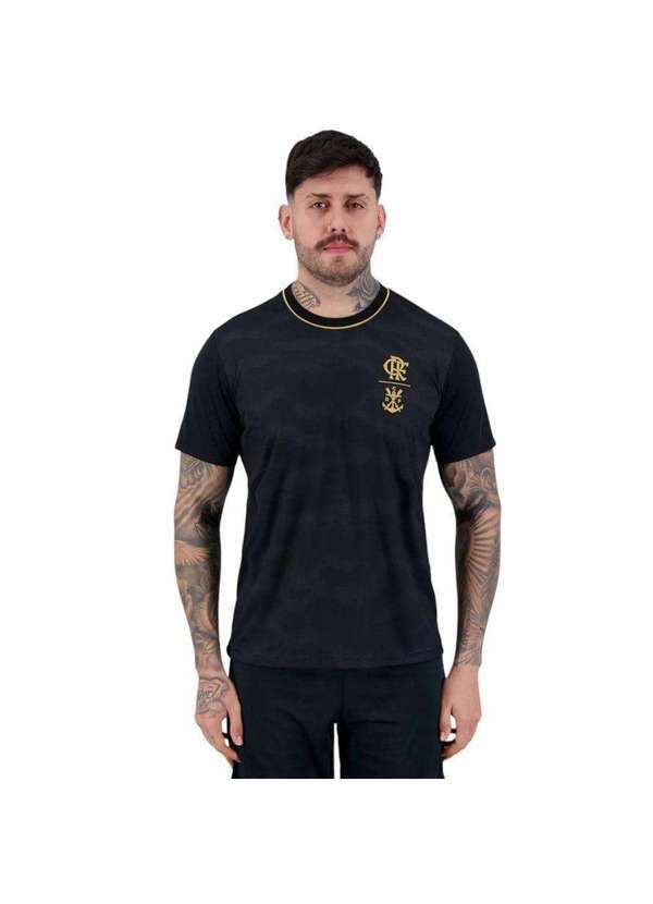 Braziline - Camisa Braziline Flamengo Orla Masculina Preto