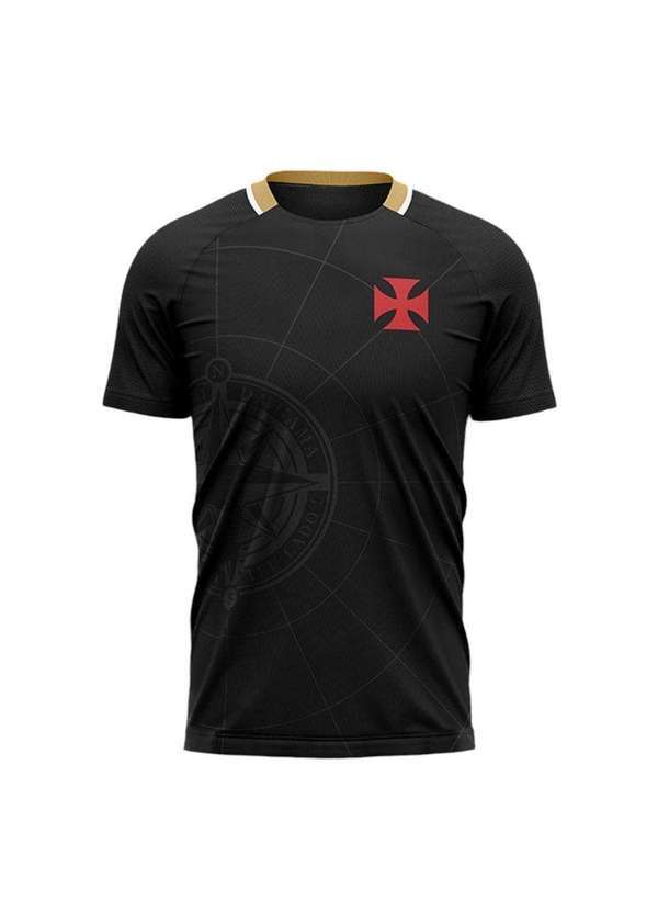 Braziline - Camisa Braziline Vasco Manto Masculina Preto