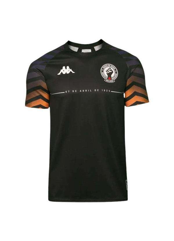 Kappa - Camisa Kappa Vasco Aquecimento 2024 Pluz Size Masculina Preto