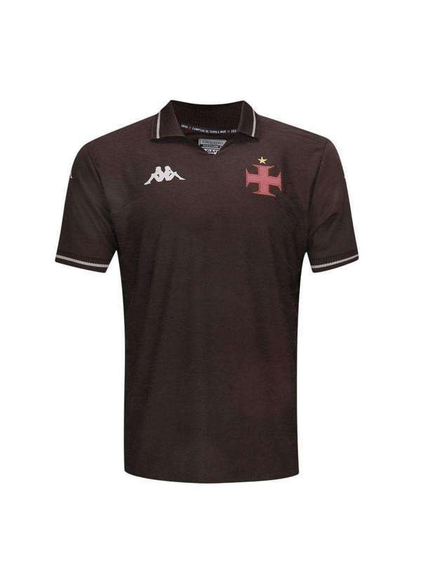 Kappa - Camisa Kappa Vasco da Gama Iii 2025/26 Masculina Marrom