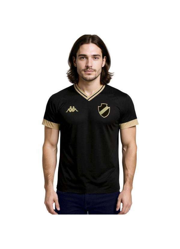 Kappa - Camisa Kappa Vasco da Gama Supporter Up Masculina Preto