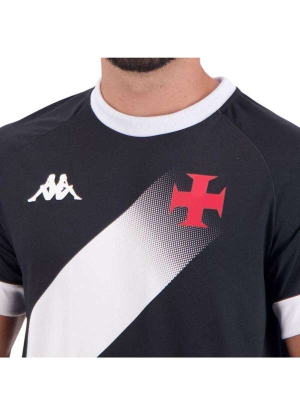 Kappa - Camisa Kappa Vasco Supporter Graphik Masculina Preto 3