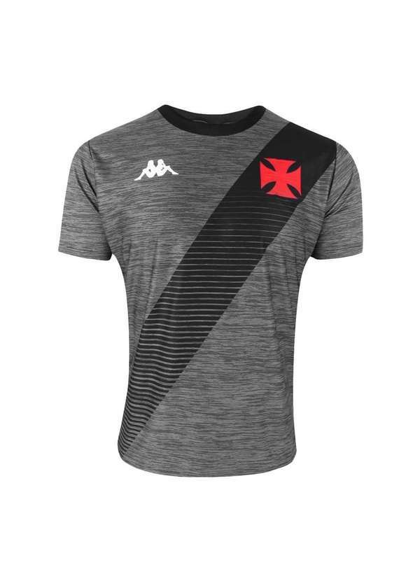 Kappa - Camisa Kappa Vasco Supporter Mixed Masculina - Mescla Cinza