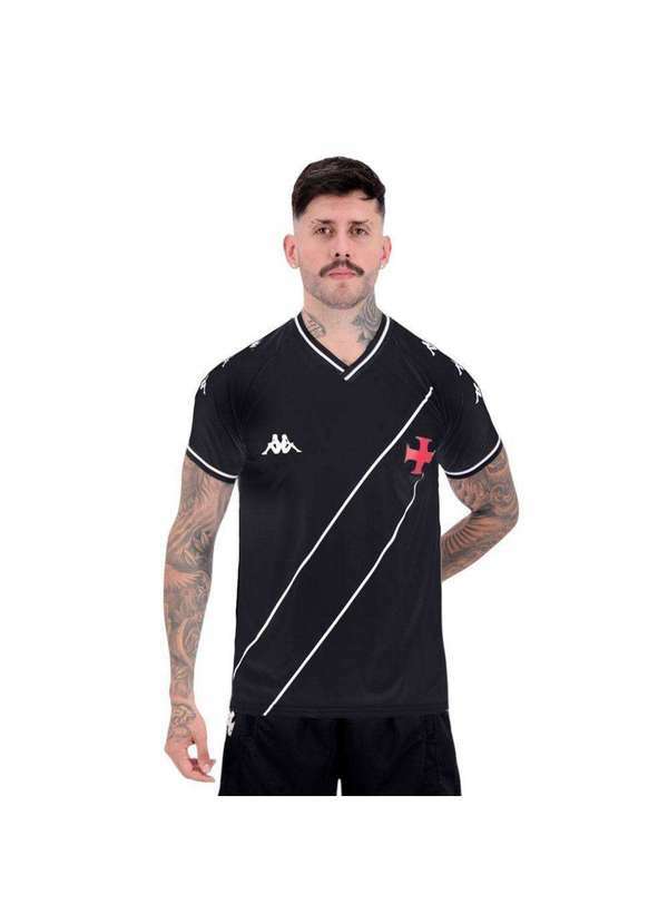 Kappa - Camisa Kappa Vasco Supporter Tradition Masculina Preto