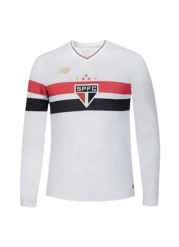New Balance - Camisa New Balance São Paulo I Manga Longa 2025/26 Unissex Branco