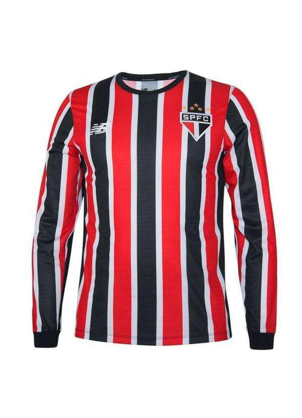 New Balance - Camisa New Balance São Paulo Manga Longa 2024/25 Masculina Vermelho