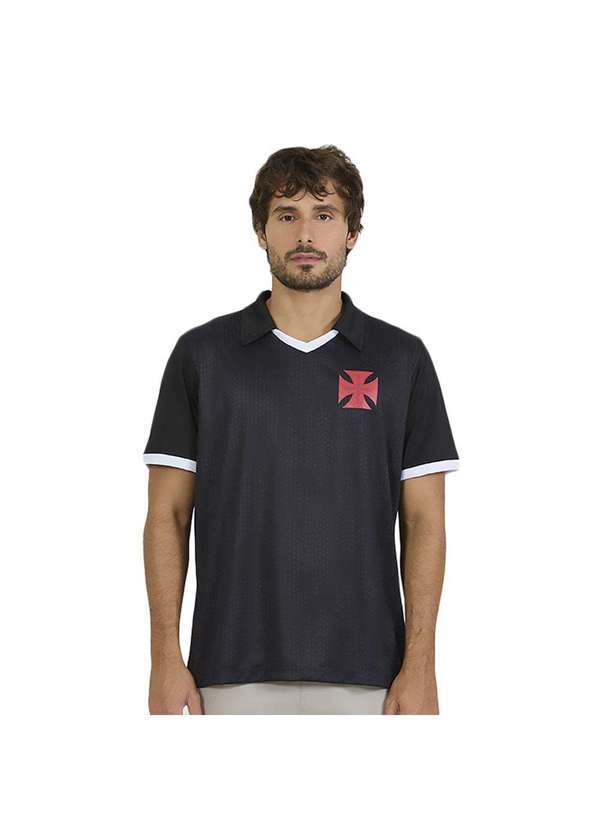 Braziline - Camisa Polo Braziline Vasco Grito Masculina Preto