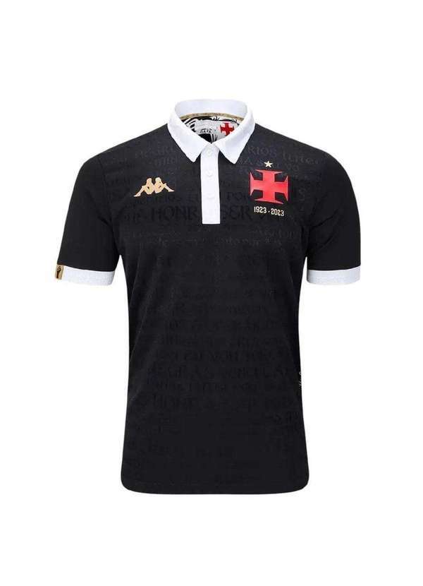 Kappa - Camisa Polo Kappa Vasco Iii 2023/24 Plus Size Preto
