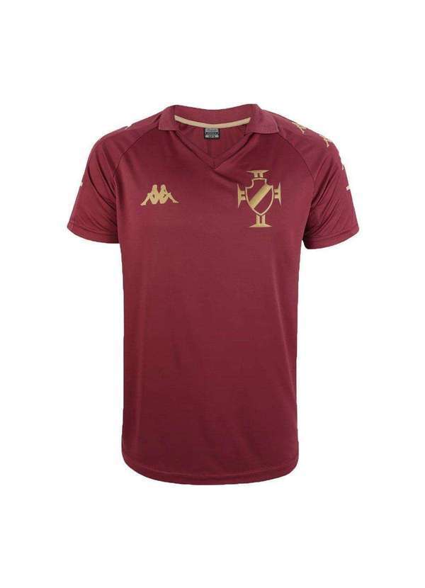 Kappa - Camisa Polo Kappa Vasco Supporter Golden Masculina Vermelho