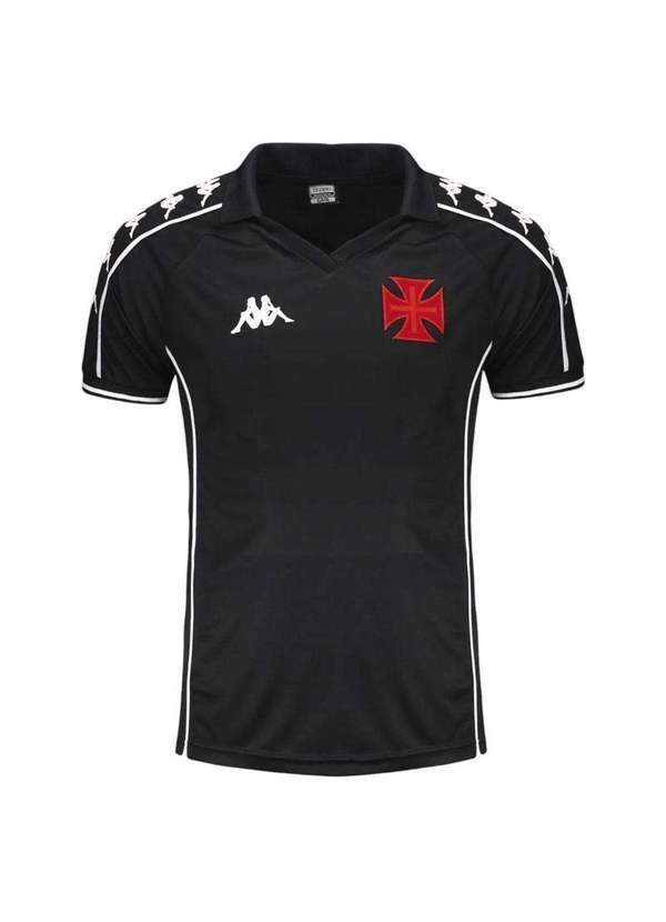 Kappa - Camisa Polo Kappa Vasco Supporter Masculina Preto
