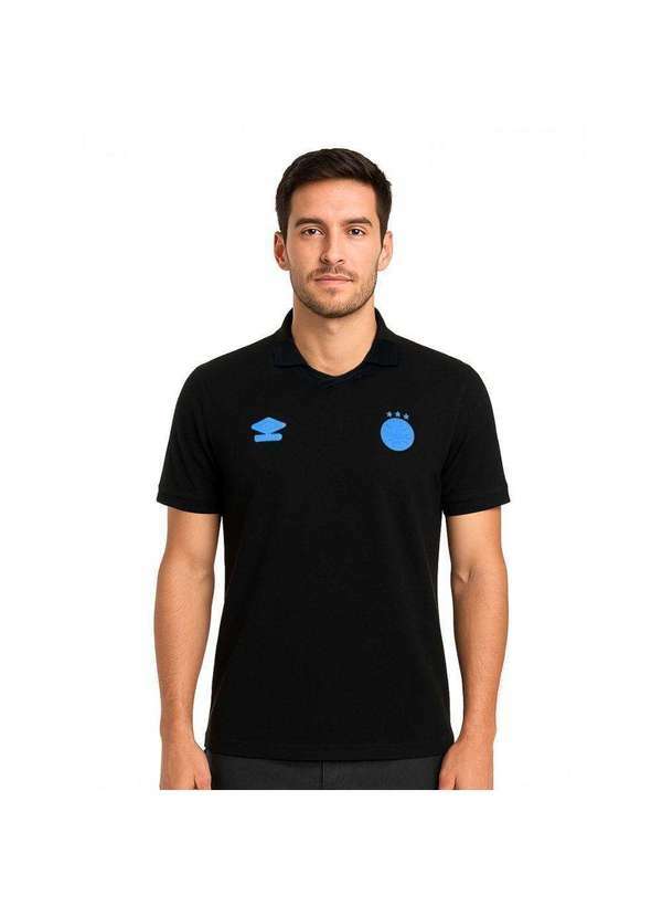 Umbro - Camisa Polo Umbro Grêmio Viagem 2025 Masculina Preto