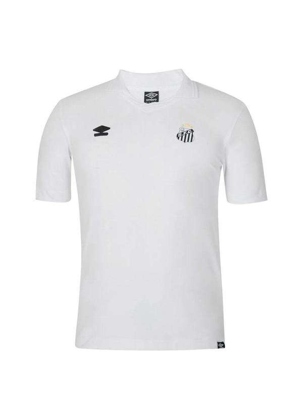 Umbro - Camisa Polo Umbro Santos Viagem 2025 Masculina Branco