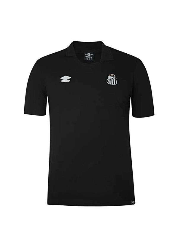 Umbro - Camisa Polo Umbro Santos Viagem 2025 Masculina Preto