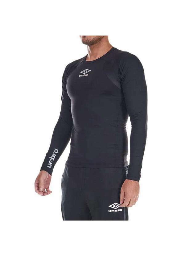 Umbro - Camisa Térmica Umbro Diamond Elite Masculina Preto