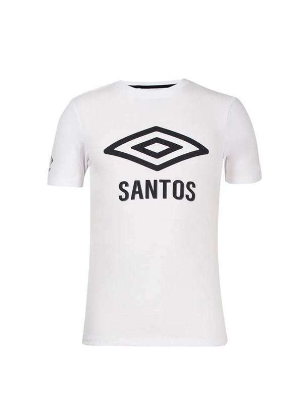 Umbro - Camisa Umbro Santos Graphic Fan Masculina Branco