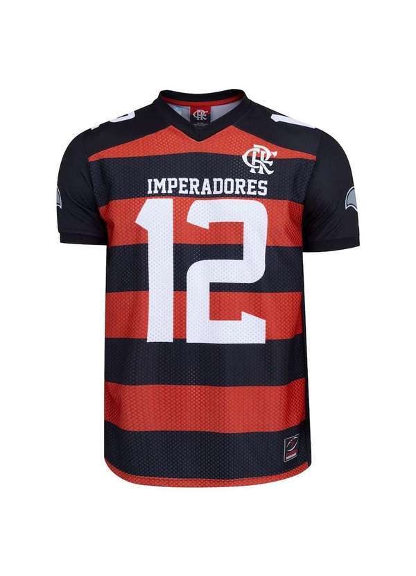 Braziline - Camiseta Flamengo Braziline Imperadores Masculina Preto