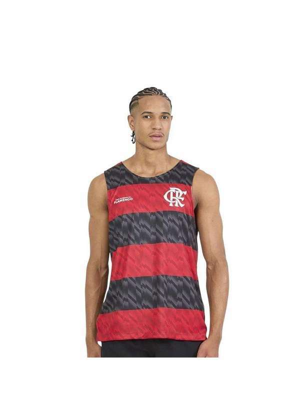 Braziline - Regata Braziline Flamengo Dupla Face Conexão Masculina Preto