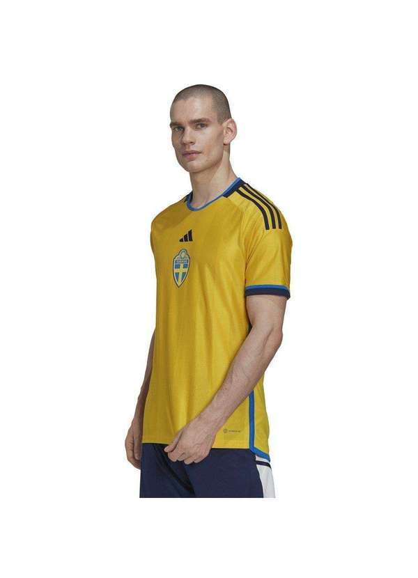 Adidas - Camisa Adidas Suécia I 2022 Masculina Amarelo