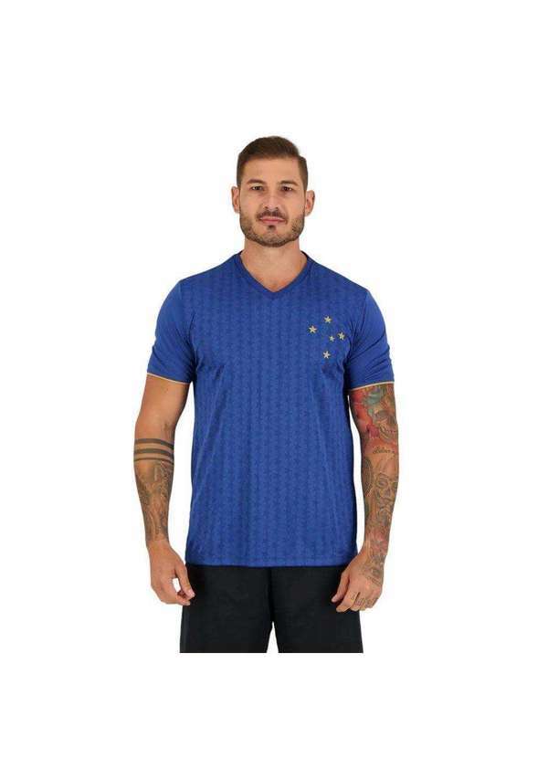 Braziline - Camisa Braziline Cruzeiro Brains Masculina Azul