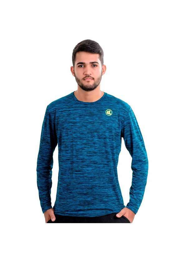 Esporte Legal - Camisa El Manga Longa Rajada Plank Uv45 Masculina Azul
