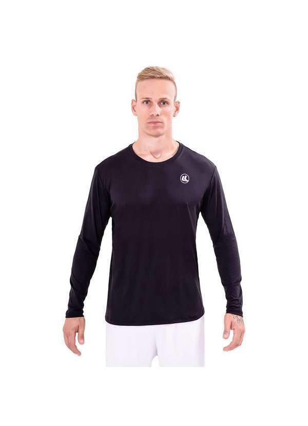 Esporte Legal - Camisa Esporte Legal Antiviral Manga Longa Masculina Preto