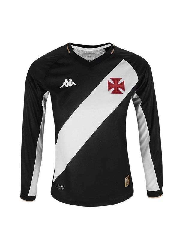 Kappa - Camisa Kappa Vasco da Gama I 2023/24 Manga Longa Feminina - Preto