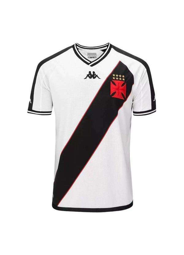 Kappa - Camisa Kappa Vasco Ii 2024/25 Plus Size Masculina - Branco