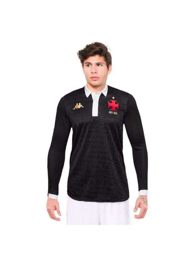 Kappa - Camisa Kappa Vasco Iii 2023/24 Plus Size Masculina - Preto