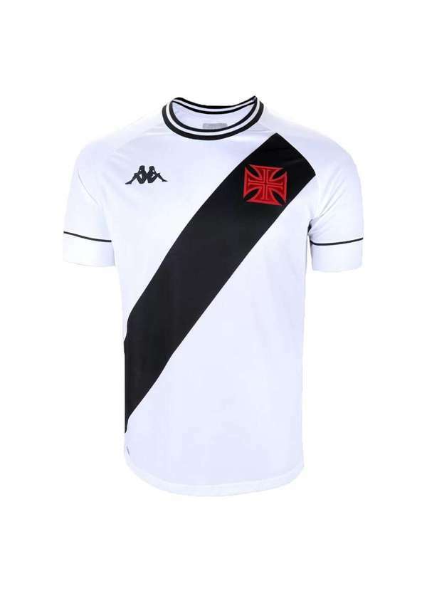 Kappa - Camisa Kappa Vasco Oficial Ii 2020 Plus Size Masculina - Branco
