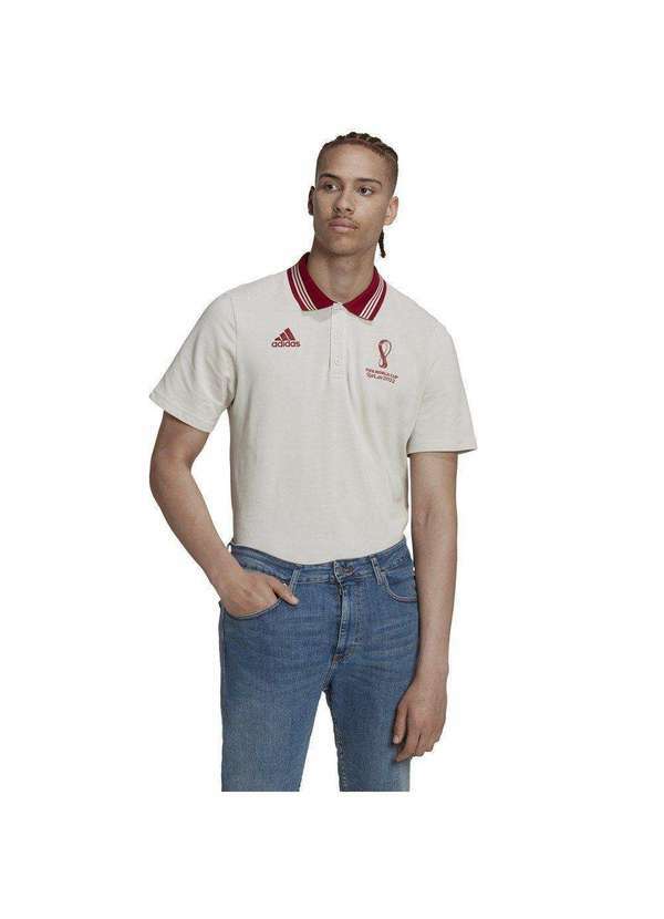 Adidas - Camisa Polo Adidas Copa do Mundo Fifa 2022 Masculina Cinza